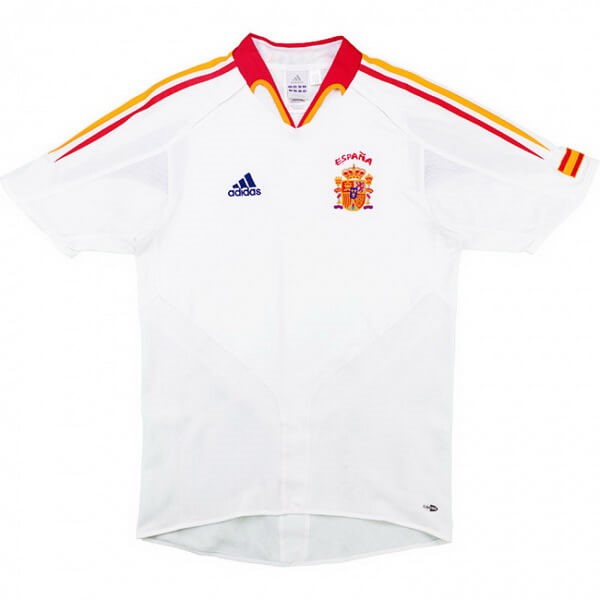 Tailandia Camiseta España 2nd Retro 2004 2006 Blanco